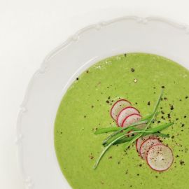 Hrášková polévka s bršlicí vegan